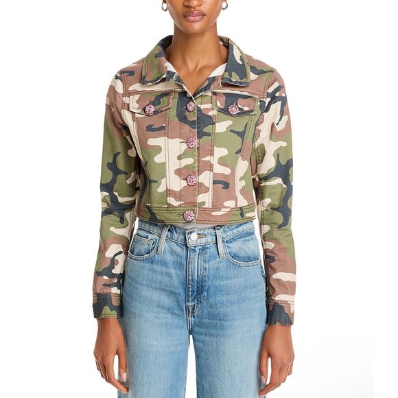 CINQ À SEPT Camo Cropped Jacket - Picture 7 of 7